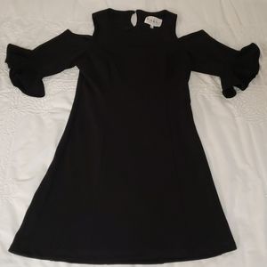 Nicole Miller Black cold shoulder Dress